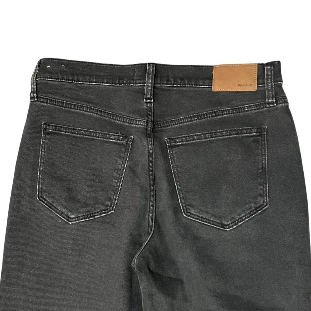 2 for $20 Madewell Girljean Adolpha Black Wash Denim Ripped Knee Womens Size 27